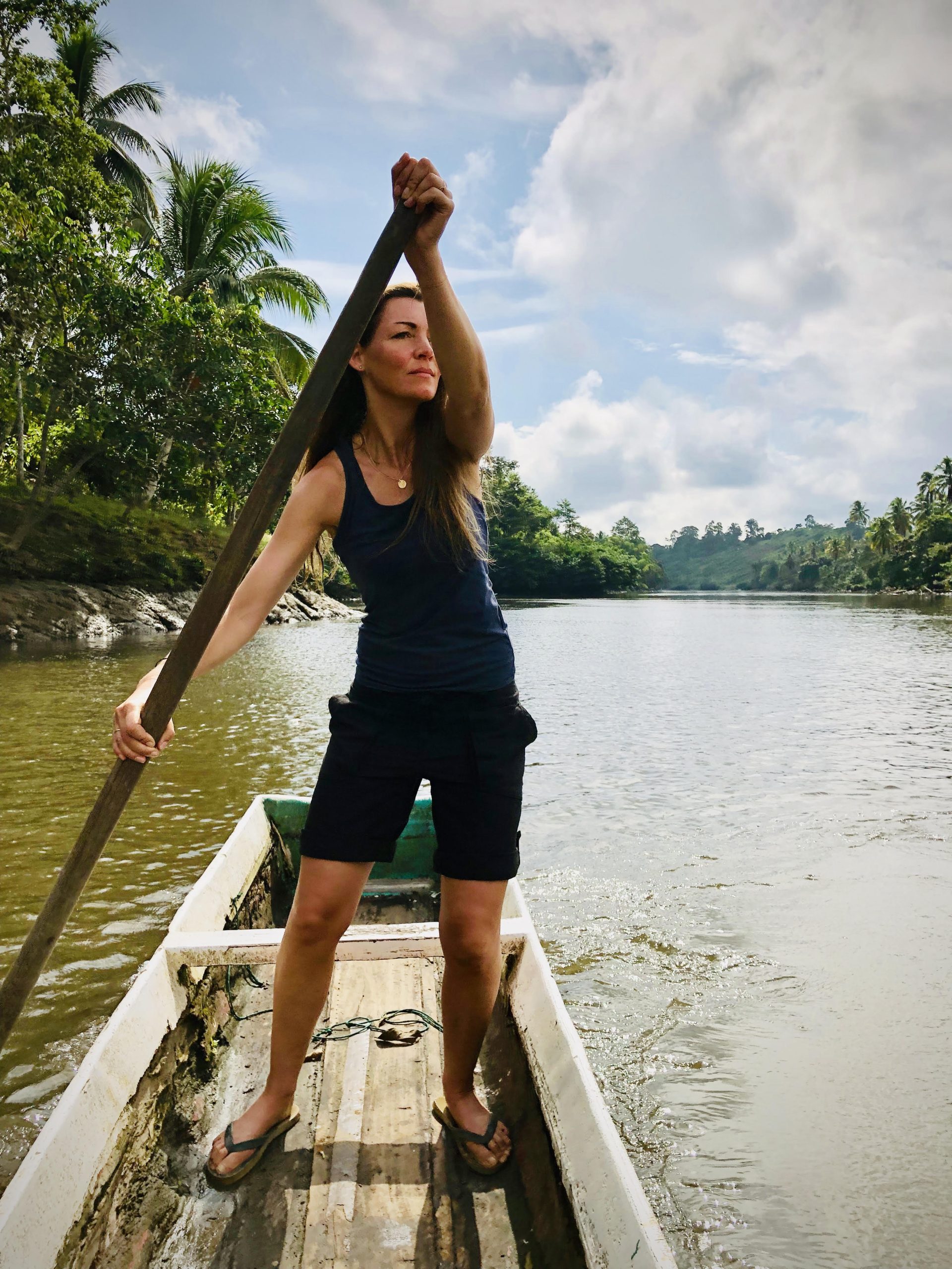 Vigdis Rosenkilde on the Amazon river